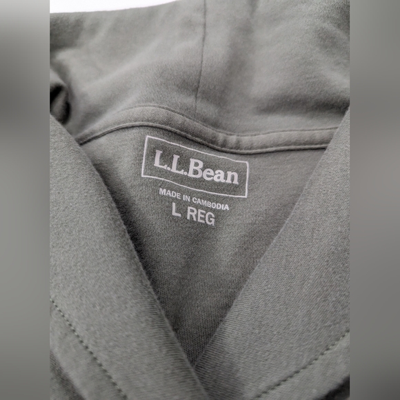 Women's LL Bean Pullover Shawl Collar Green - Picture 4 of 4